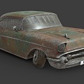 Scrap car abandoned car scrap car broken car 3d model