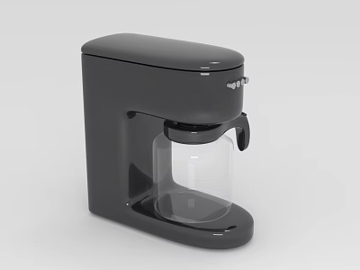 Black Kitchen Appliance With Transparent Glass Container And Sleek Modern Design 3d model