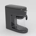 Black Kitchen Appliance With Transparent Glass Container And Sleek Modern Design