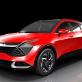 Red SUV With Modern Sleek Exterior Design And Black Alloy Wheels