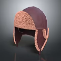 Brown Leather Winter Hat With Faux Fur Trim And Ear Flaps Design