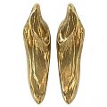 Elegant Golden Metal Handles With Textured Design For Cabinet Furniture