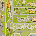 Park Landscape Design Featuring Curved Paths Green Spaces Water Features And Recreational Areas