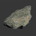 Natural Rock With Green And Brown Surface Texture On Dark Background