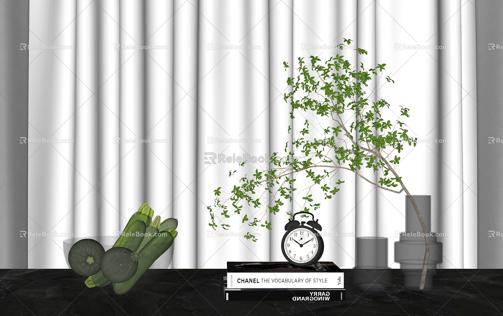 Modern ornaments combination vase plant ornaments 3d model