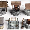 Traditional Karesansui Garden Design With Stone Basins Wooden Roofs And Slate Stones