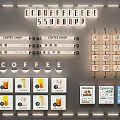 Modern Neon Wall Lights Illuminating Coffee Shop Menu Board And Signage