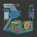 DANA Exhibition Booth With Display Screens Information Panels And Interactive Devices