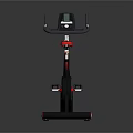 Modern Stationary Exercise Bike With Digital Display Red Seat And Sleek Design