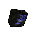Vintage CRT Television with Colorful Wavy Screen Display and Dark Casing