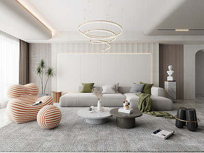 modern living room 3d model