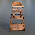 Wooden Toddler Chair With Sturdy Frame And Rolling Wheels For Safe Use