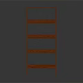 Red Multi Tiered Garden Decor Shelf With Open Design And Wooden Structure For Plants
