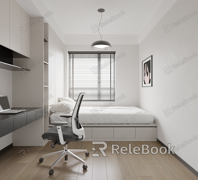 Modern Minimalist Bedroom model