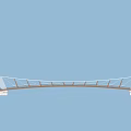 Modern Landscape Bridge Design With Curved Steel Structure And Glass Elements 3d model