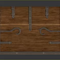 Vintage Wooden Chest with Curved Lid and Decorative Metal Clasps Classic Storage Design