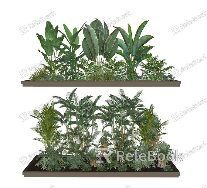 Modern Plant Green Plant Heap model