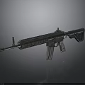 Modern Tactical Rifle with Black Finish Detachable Magazine and Rail System