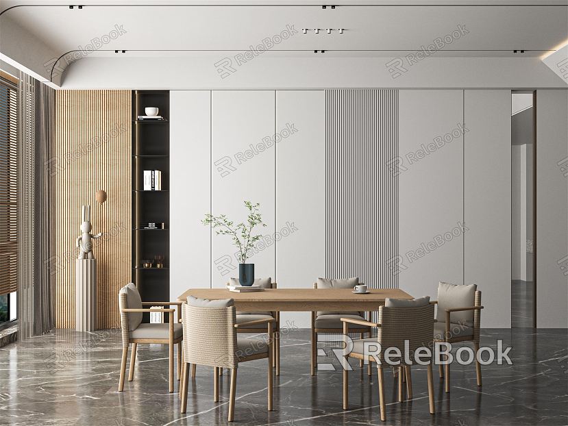 modern dining table and chair model