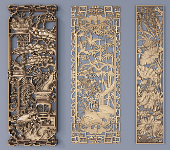 Chinese Carved Metal Carved 3d model