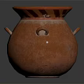 Handcrafted Brown Decorative Furniture With Textured Surface And Three Handles For Indoor Decor