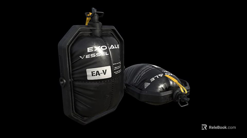 Fresh Food Storage In Black EXO Vessel EA V With Inflatable Bag 3d model 