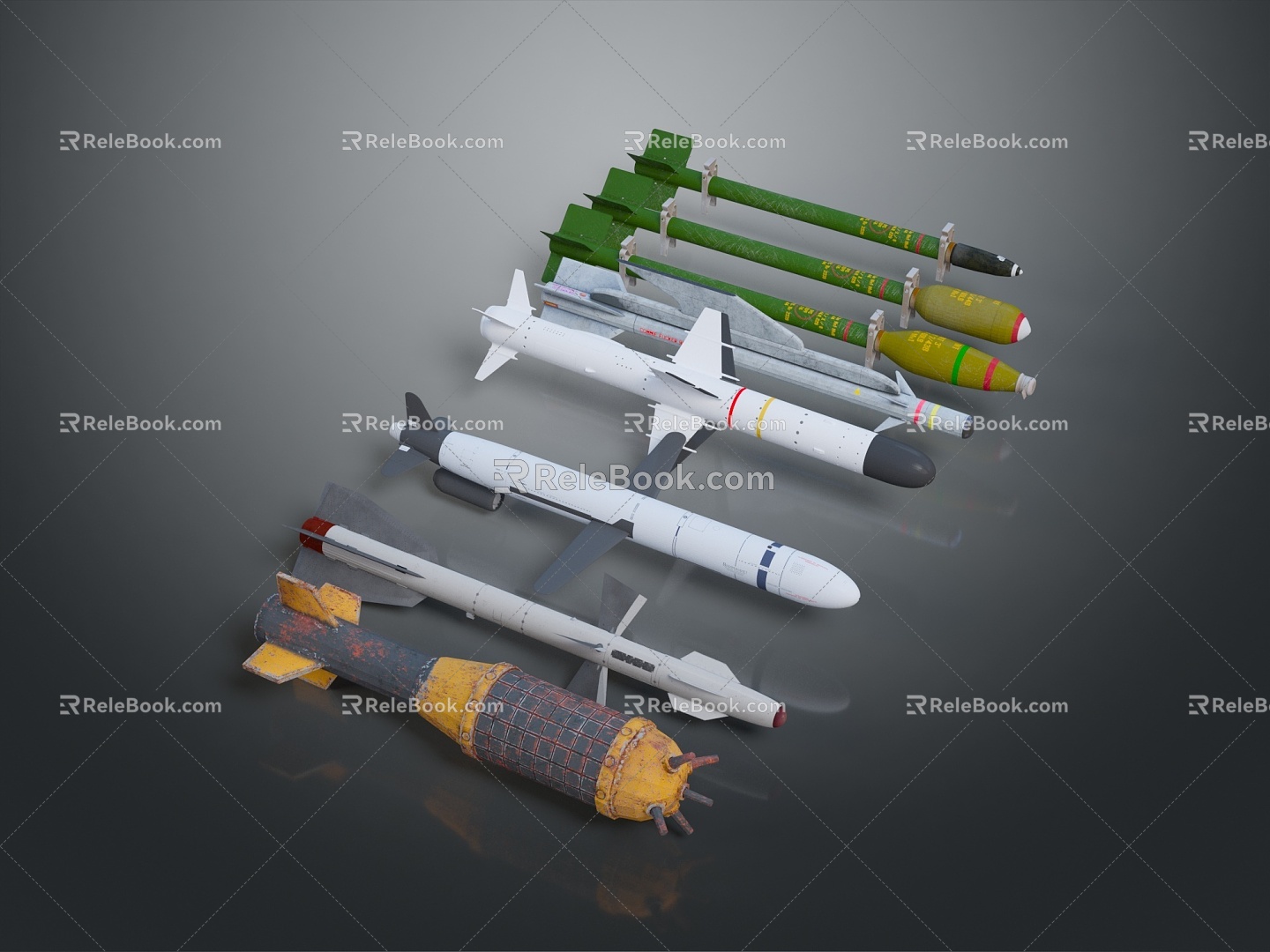 Bomb Missile Airborne Missile Shipborne Missile Cruise Missile High Altitude Bomb Guided Weapon Cruise Weapon 3d model