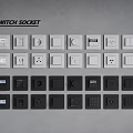 Modern Switch Sockets With Various Styles In White And Black Arranged