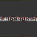 Large Group of Colorful Characters Arranged in Wave Like Shape With Gray Background Reflections