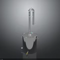 Stainless Steel Equipment with Cylindrical Container Vertical Rod and Connecting Components