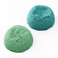 Modern Sofa Stool Pottery Warehouse Puff Wool Bag Fur 3d model