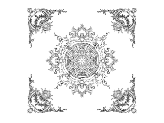 European-style Carving Scapt Master Carving Component 3d model