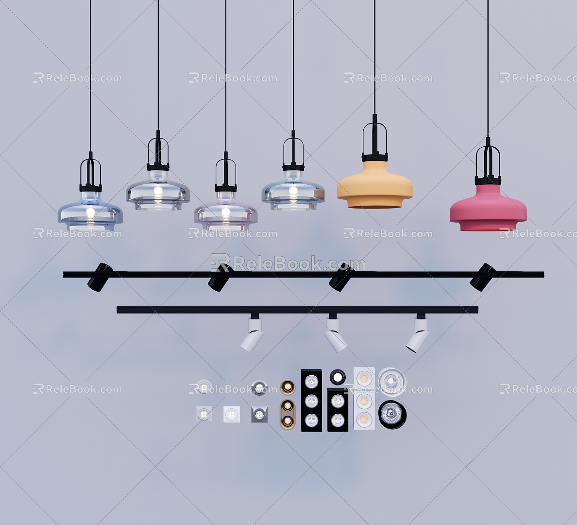 Downlight Spotlight Chandelier Combination model