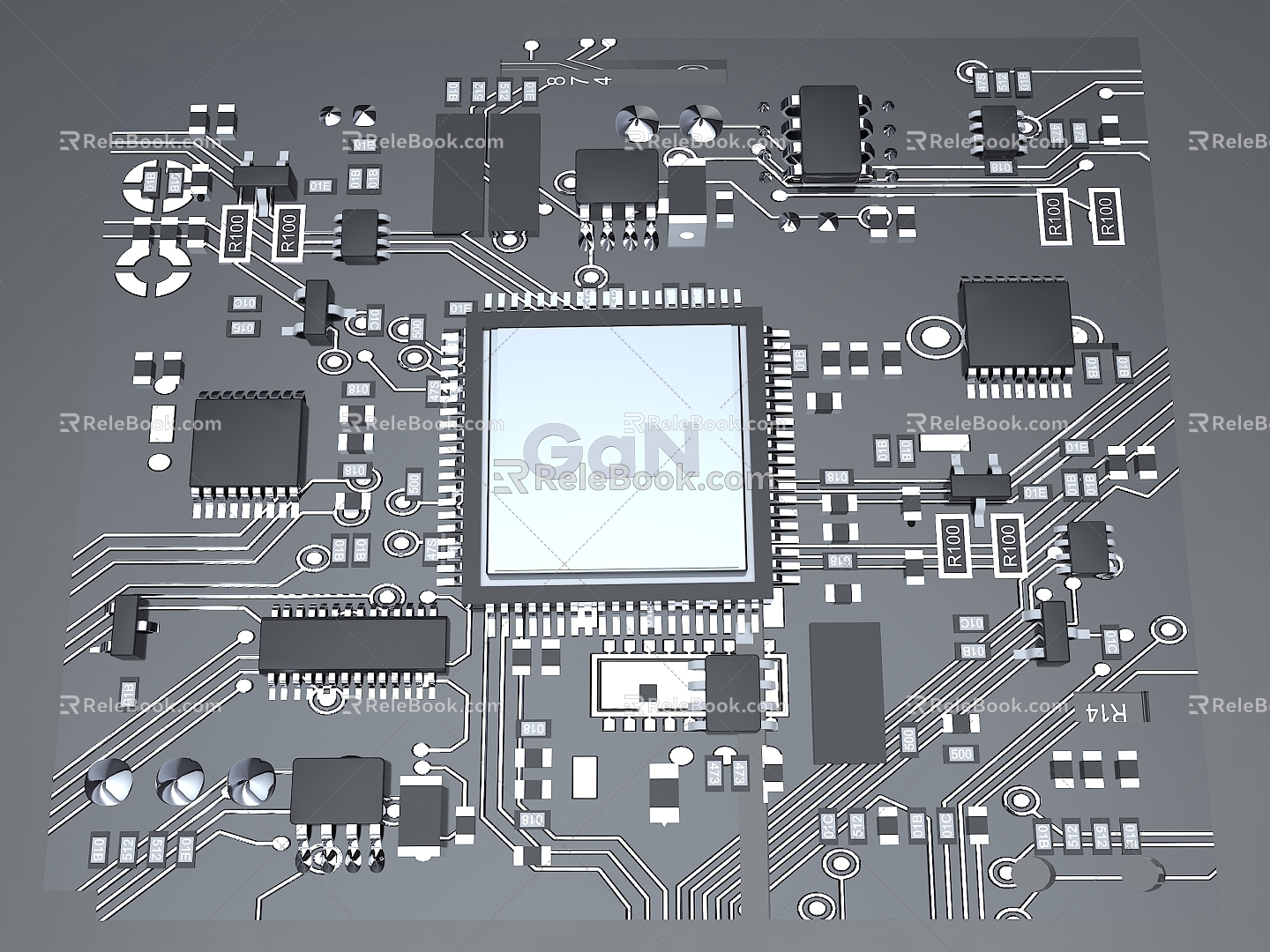 chip motherboard 3d model