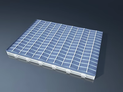 Modern Hinged Door With Glass Grid Panels And White Frame Structure Design 3d model