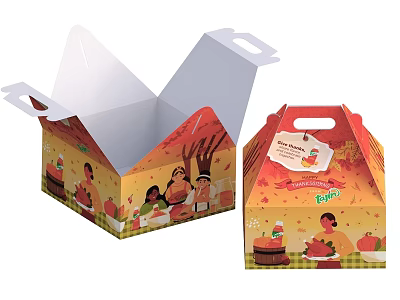 Food packaging box snack box food packaging box roast chicken packaging box gift box candy box 3d model