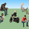 Many characters 3d model