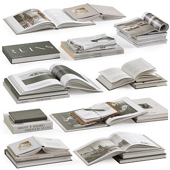 Books, Magazines, Books, Books 3d model