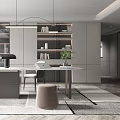 Modern study 3d model
