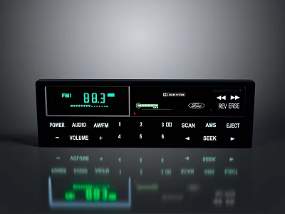 Pioneer Ford Car Computer Infotainment System With FM Radio Digital Screen And Control Buttons 3d model