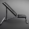 Black Adjustable Fitness Bench With Leather Padding And Metal Frame For Strength Training