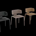 Modern Black Leather Accent Chair with Sleek Backrest and Metal Legs