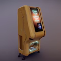 Vintage Style Commercial Vending Machine With Display Screen And Coin Slot