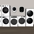 White Front Loading Washing Machines And Dryers In Various Styles With Smart Devices