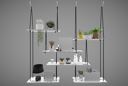 Modern Wall Shelf Plant 3d model