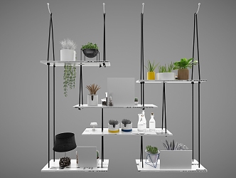 Modern Wall Shelf Plant 3d model