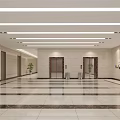 Modern Hospital Ward Interior With White Beds Green Plants And Curved Lighting Design