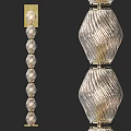 Modern Decorative Wall Sconce With Twisted Glass Design And Golden Metal Accents