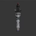 Tactical Flamethrower Weapon With Metal Frame Transparent Fuel Tube And Red Black Components