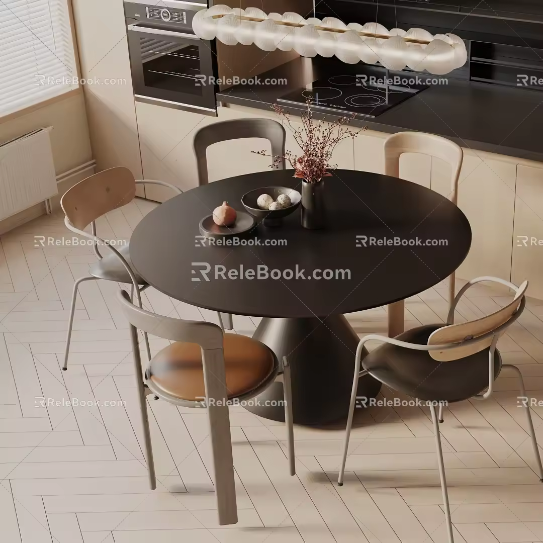 Modern dining table 3d model